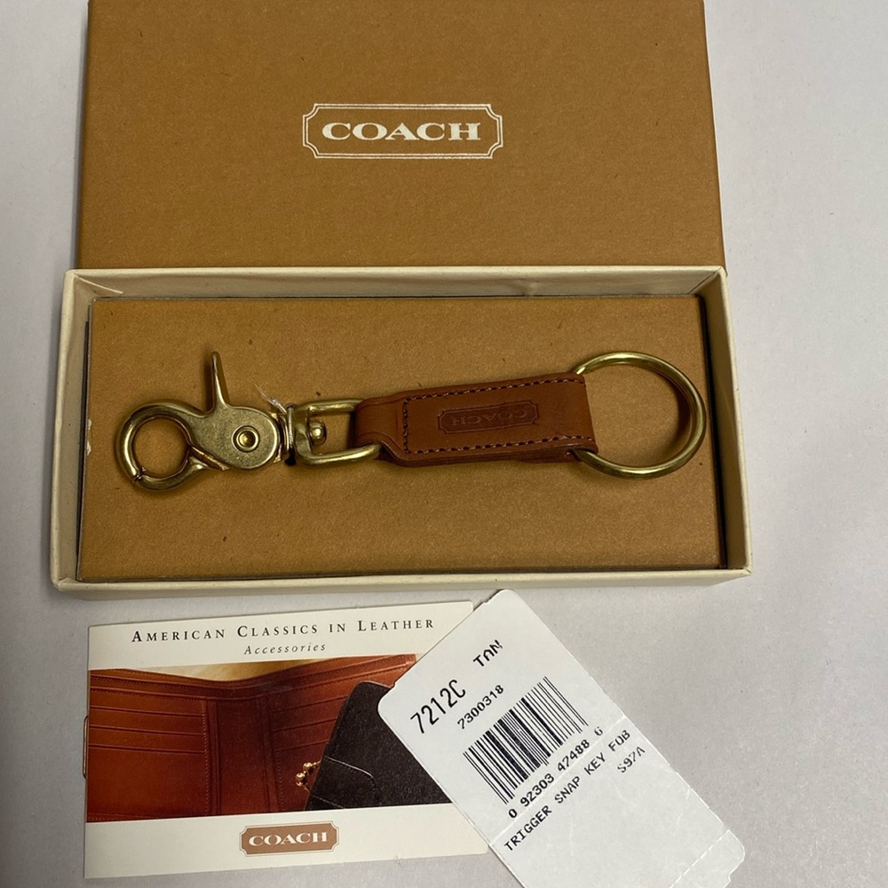 Tan Trigger Snap Key Fob